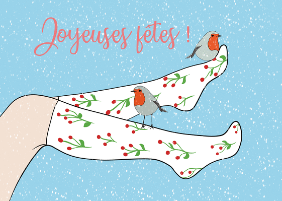 Second Ave Cousin Carte De Vœux De Noël Motif Rouge-gorge